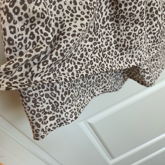 Rails Linen Leopard Print Ruffle Hem Tunic - Picture 5 of 7